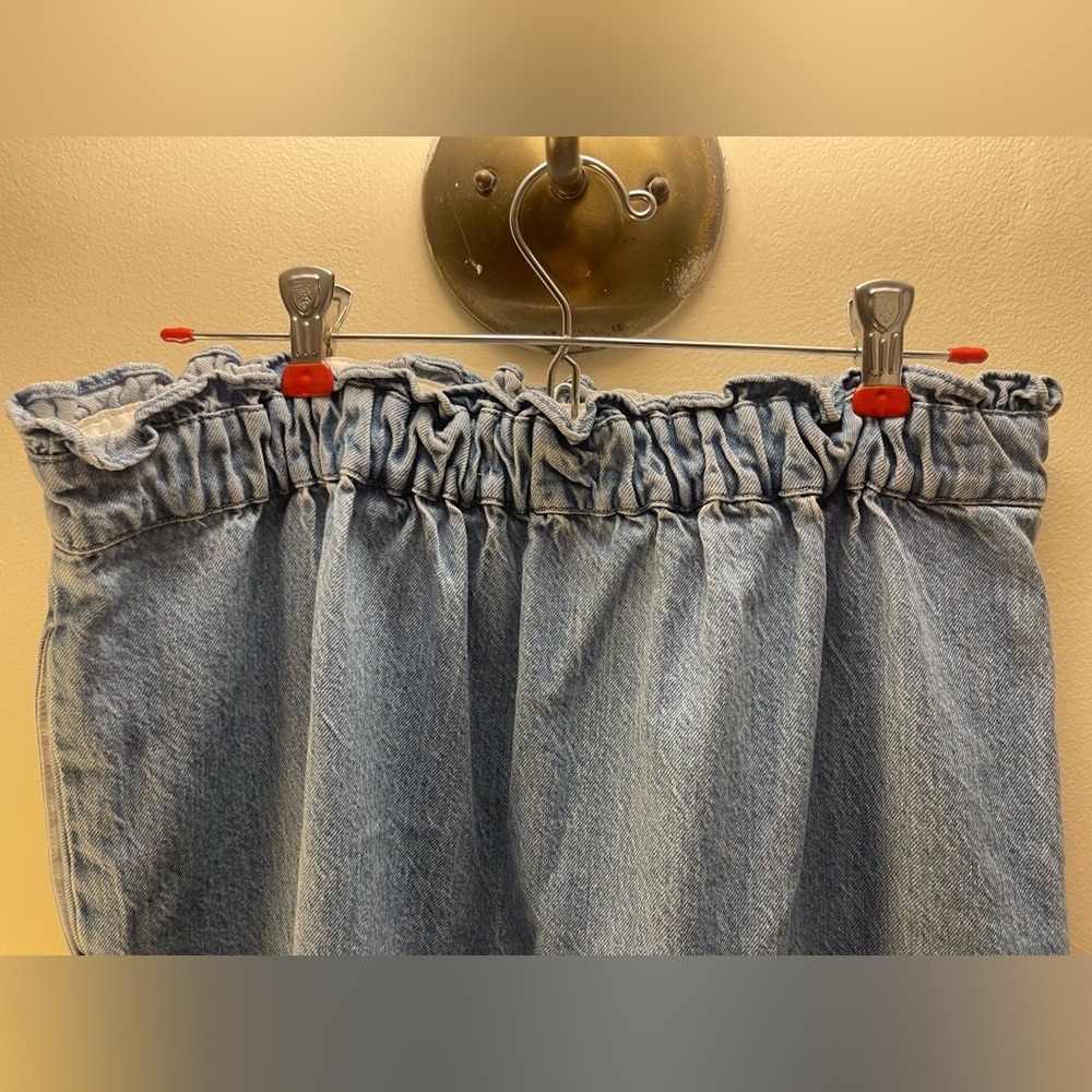 Madewell Denim Ruffle Pull On Skirt Size Medium - Picture 7 of 7